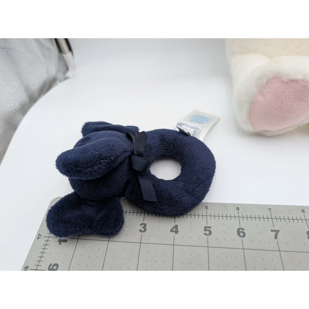 Ralph Lauren Romance Bear Plush White 14 Inch Elephant Rattle Lot Stuffed Animal